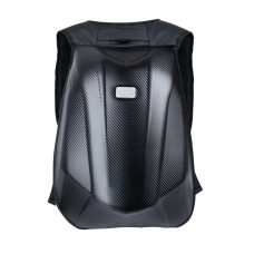 Motorcycle Rainproof Shoulders Helmet Riding Carbon Fiber Hard Backpack (Black)