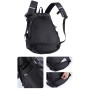 45L Motorcycle Rainproof Shoulders Helmet Soft Riding Backpack with Side & Back Pockets (Black)