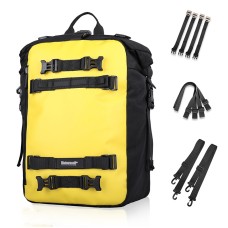 Rhinowalk Multi-Function Motorcycle Rear Seat Bag Combination Rear Shelf Pannier, Colour: Yellow 30L