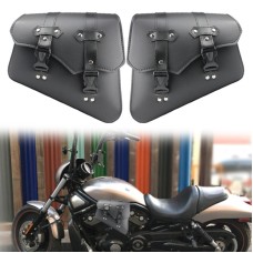 Пакет боковой коробки на мотоцикле быстрый снос треугольника боковой сумки кожаная велосипедная сумка (черная)