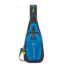 Motorcycle Waterproof Nylon Backpack Convenient Motorbike Chest Bag Backpack Camping Hiking Running Outdoor Sport Bag(Blue)