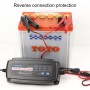 FOXSUR 12V 2A / 4A / 8A 7 Stage Charging Battery Charger for Car Motorcycle, EU Plug