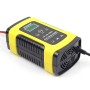 FOXSUR 12V 6A Intelligent Universal Battery Charger for Car Motorcycle, Length: 55cm, US Plug(Yellow)