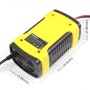 FOXSUR 12V 6A Intelligent Universal Battery Charger for Car Motorcycle, Length: 55cm, US Plug(Yellow)