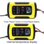 FOXSUR 12V 6A Intelligent Universal Battery Charger for Car Motorcycle, Length: 55cm, US Plug(Yellow)