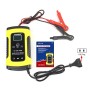 FOXSUR 12V 6A Intelligent Universal Battery Charger for Car Motorcycle, Length: 55cm, US Plug(Yellow)