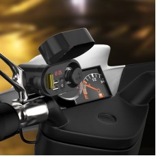 3A Motorcycle Multi-functional Cigarette Lighter Socket Voltmeter + Cigarette Lighter Socket + Dual USB