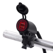 Мотоцикл Смеситель Двойной USB-зарядное устройство DC12-24V 4.2A IP66 с апертурой (красный свет)
