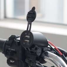 Мотоцикл Смеситель водонепроницаемый 12-24 В 2.1A Двойное USB-адаптер зарядного устройства