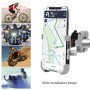 WUPP Motorcycle Waterproof QC 3.0 USB Port Fast Charger Adapter Aluminum Alloy Handlebar Mount with Switch(Silver)