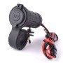 Motorcycle Cigarette Lighter Socket Car Charger Socket GPS Socket with Waterproof Cover