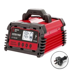 DEMUDA DC100 10A 12V / 24V Car Battery Charger Intelligent Pulse Repair Type Lead-acid Battery, Plug Type:US Plug(Red)