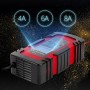 DEMUDA DC-80 Car Battery Charger 12V/24V Intelligent Pulse Repair Type Lead-acid Battery, Plug Type:AU Plug(Red)