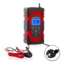 DEMUDA DC-80 Car Battery Charger 12V/24V Intelligent Pulse Repair Type Lead-acid Battery, Plug Type:EU Plug(Red)