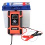 FOXSUR 12A / 12V / 24V Car / Motorcycle 7-stage Lead-acid Battery AGM Charger, Plug Type:US Plug(Red)