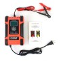 FOXSUR 12A / 12V / 24V Car / Motorcycle 7-stage Lead-acid Battery AGM Charger, Plug Type:US Plug(Red)