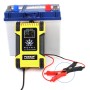 FOXSUR 12A / 12V / 24V Car / Motorcycle 7-stage Lead-acid Battery AGM Charger, Plug Type:EU Plug(Yellow)