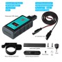 WUPP ZH-1422B2 DC12-24V Motorcycle Square Single USB + PD Fast Charging Charger with Switch + Voltmeter + Integrated SAE Socket + 1m SAE Socket Cable