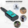 WUPP ZH-1422B3 DC12-24V Motorcycle Square Single USB + PD Fast Charging Charger with Switch + Voltmeter + Integrated SAE Socket + 1.4m OT Terminal Cable