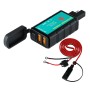WUPP ZH-1422C3 Motorcycle Square Dual USB Fast Charging Charger with Switch + Integrated SAE Socket + 1.4m OT Terminal Cable