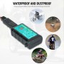 WUPP ZH-1422C3 Motorcycle Square Dual USB Fast Charging Charger with Switch + Integrated SAE Socket + 1.4m OT Terminal Cable
