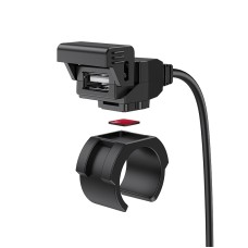hoco Z45 2.4A Single USB Port Motorcycle Charger(Black)