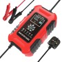 FOXSUR 10A 12V 7-segment Motorcycle / Car Smart Battery Charger, Plug Type:UK Plug(Red)