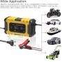 FOXSUR 6A 12V Motorcycle / Car Smart Battery Charger, Plug Type:EU Plug(Yellow)