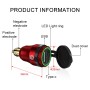 Motorcycle European-style Small-caliber Aluminum Alloy QC 3.0 + PD Fast Charge USB Charger, Shell Color:Gold(Red Light)