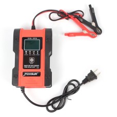 FOXSUR 12V-24V Car Motorcycle Repair Battery Charger AGM Charger Color:Red(US Plug)