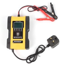FOXSUR 12V-24V Car Motorcycle Repair Battery Charger AGM Charger Color:Yellow(UK Plug)