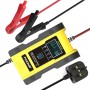 FOXSUR 12V-24V Car Motorcycle Repair Battery Charger AGM Charger Color:Yellow(UK Plug)