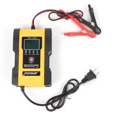 FOXSUR 12V-24V Car Motorcycle Repair Battery Charger AGM Charger Color:Yellow(US Plug)