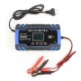 FOXSUR 12V-24V Car Motorcycle Truck Repair Battery Charger AGM Charger, EU Plug (Blue)