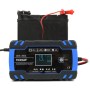 FOXSUR 12V-24V Car Motorcycle Truck Repair Battery Charger AGM Charger, EU Plug (Blue)