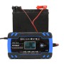 FOXSUR 12V-24V Car Motorcycle Truck Repair Battery Charger AGM Charger, EU Plug (Blue)