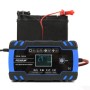 FOXSUR 12V-24V Car Motorcycle Truck Repair Battery Charger AGM Charger, EU Plug (Blue)