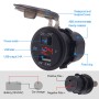 CS-587 12V 2.4A Motorcycle Waterproof Digital Display Voltage Mobile Phone USB Charger Holder(Blue)