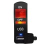CS-838B 12V 2A МОТОКИКЛ Водонепроницаемый мобильный телефон USB-зарядное устройство с индикатором выключателя света (красный)