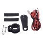 CS-834A2 Multi-function Motorcycle Waterproof Aluminium Alloy Mobile Phone Dual USB Charger Cigarette Lighter with Digital Display Switch(Red)