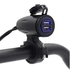 Мотоцикл USB -зарядное устройство с водонепроницаемым контролем переключателя крышки (синий свет)