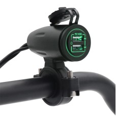 Мотоцикл USB -зарядное устройство с водонепроницаемым контролем переключателя крышки (зеленый свет)