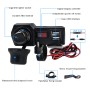 CS-1072B1 Motorcycle Dual USB Charger + Voltmeter with Cigarette Lighter & Cigarette Butts (Black)