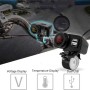 Motorcycle Car Mobile Phone Charger Waterproof Temperature Digital Display Charger with Switch(Red Light)