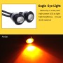 10 PCS 18mm 1.5W DC9-80V Motorcycle Eagle Eye Light Single Lens(Yellow Light)