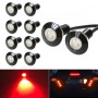 10 PCS 23mm 1.5W DC9-80V Motorcycle Eagle Eye Light Single Lens(Red Light)