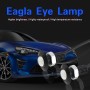 10 PCS 23mm 1.5W DC9-80V Motorcycle Eagle Eye Light Single Lens(Red Light)