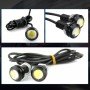 10 PCS 18mm 1.5W DC9-80V Motorcycle Eagle Eye Light Double Lens(White Light)