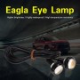 10 PCS 18mm 1.5W DC9-80V Motorcycle Eagle Eye Light Double Lens(Yellow Light)