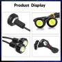 10 PCS 23mm 1.5W DC9-80V Motorcycle Eagle Eye Light Double Lens(White Light)